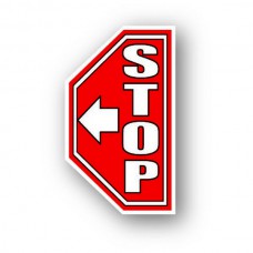 DuraStripe Half teken/ STOP MET PIJL (RECHTS)